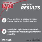 Revenge Ant Bait Stations product infographic